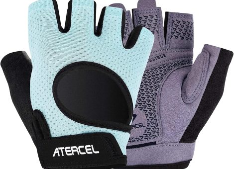 ATERCEL Weight Lifting Gloves Full Palm Protection, Workout Gloves for Gym, Cycling, Exercise, Breathable, Super Lightweight for Mens and Women
