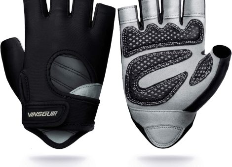 VINSGUIR Workout Gloves for Men and Women, Weight Lifting Gloves with Excellent Grip, Lightweight Gym Gloves for Weightlifting, Cycling, Exercise, Training, Pull ups, Fitness, Climbing and Rowing